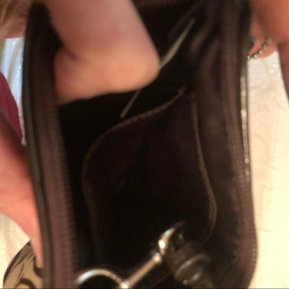 Coach brown Signature c striped wristlet bag - Picture 5 of 7